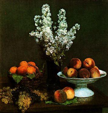 Henri Fantin-Latour Bouquet du Juliene et Fruits